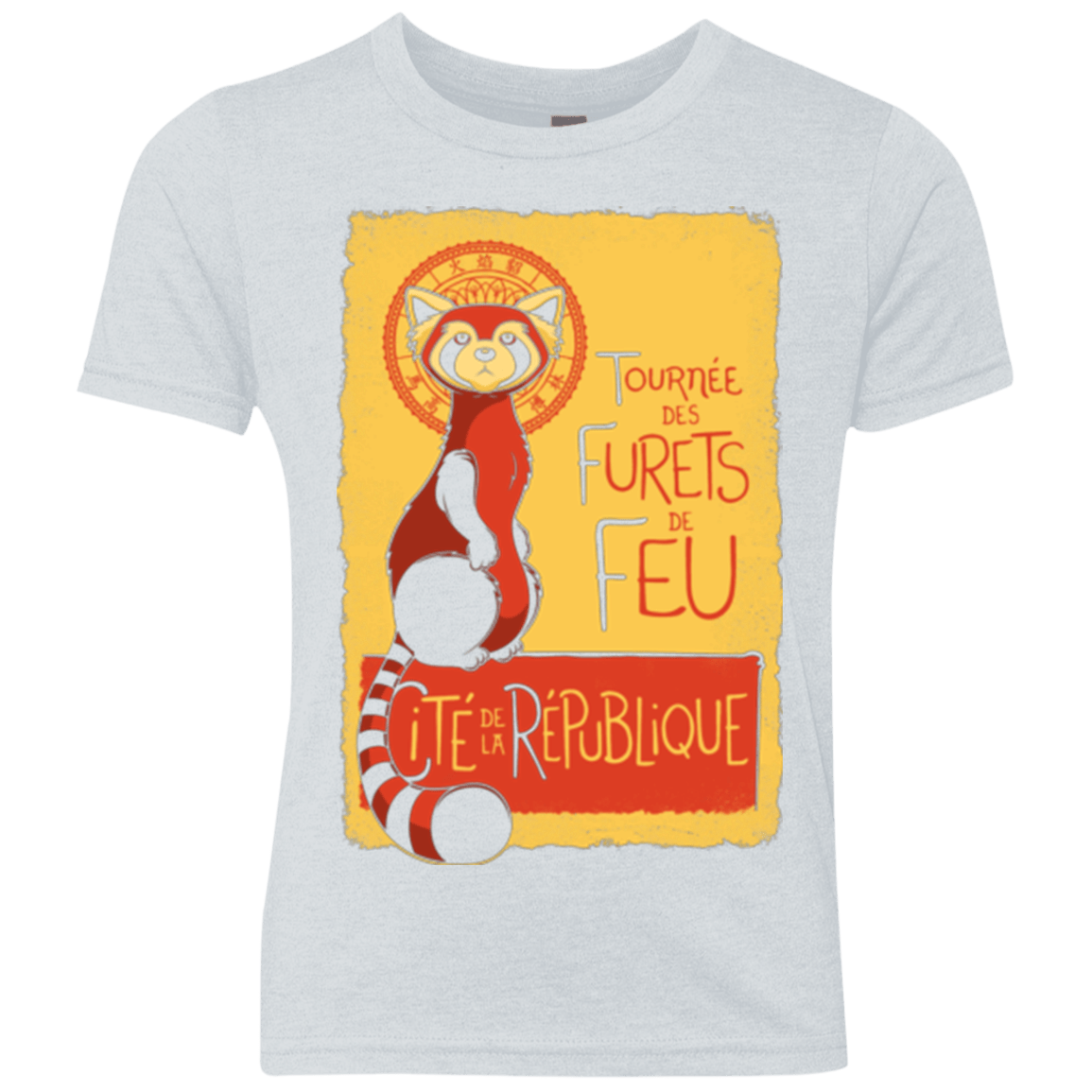 T-Shirts Heather White / YXS Les Furets de Feu Youth Triblend T-Shirt