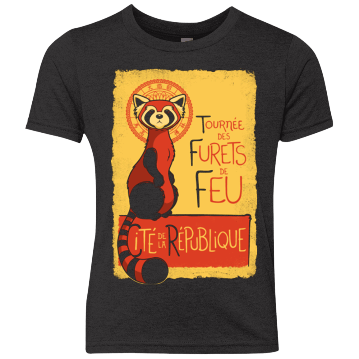 T-Shirts Vintage Black / YXS Les Furets de Feu Youth Triblend T-Shirt