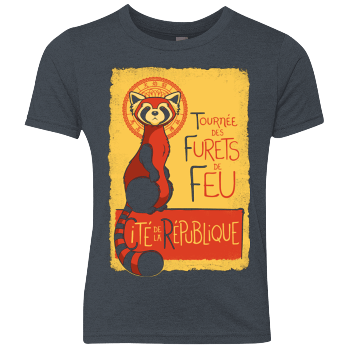 T-Shirts Vintage Navy / YXS Les Furets de Feu Youth Triblend T-Shirt
