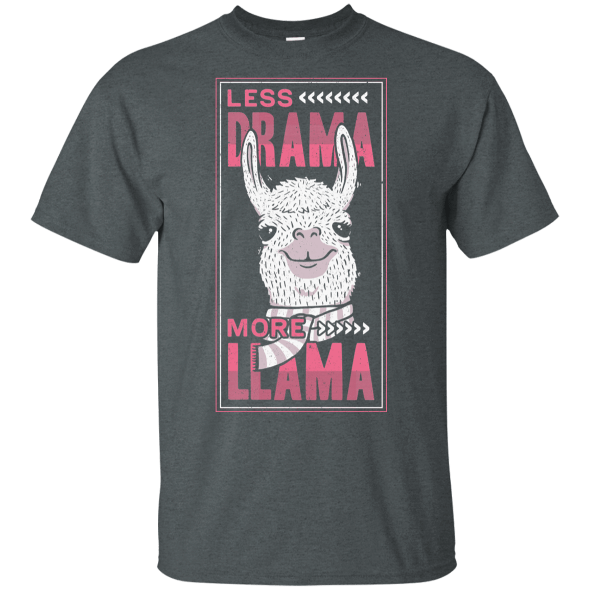 T-Shirts Dark Heather / S Less Drama More Llama T-Shirt