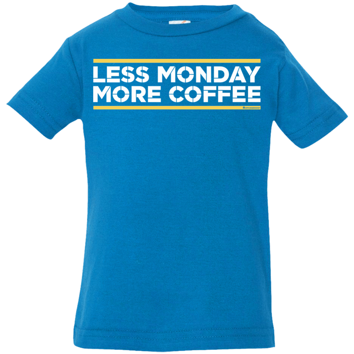 T-Shirts Cobalt / 6 Months Less Monday More Coffee Infant Premium T-Shirt
