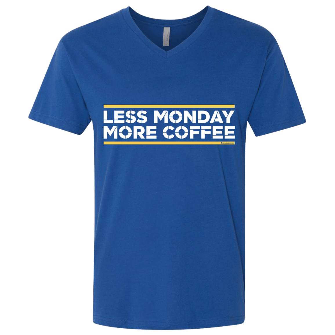 T-Shirts Royal / X-Small Less Monday More Coffee Men's Premium V-Neck