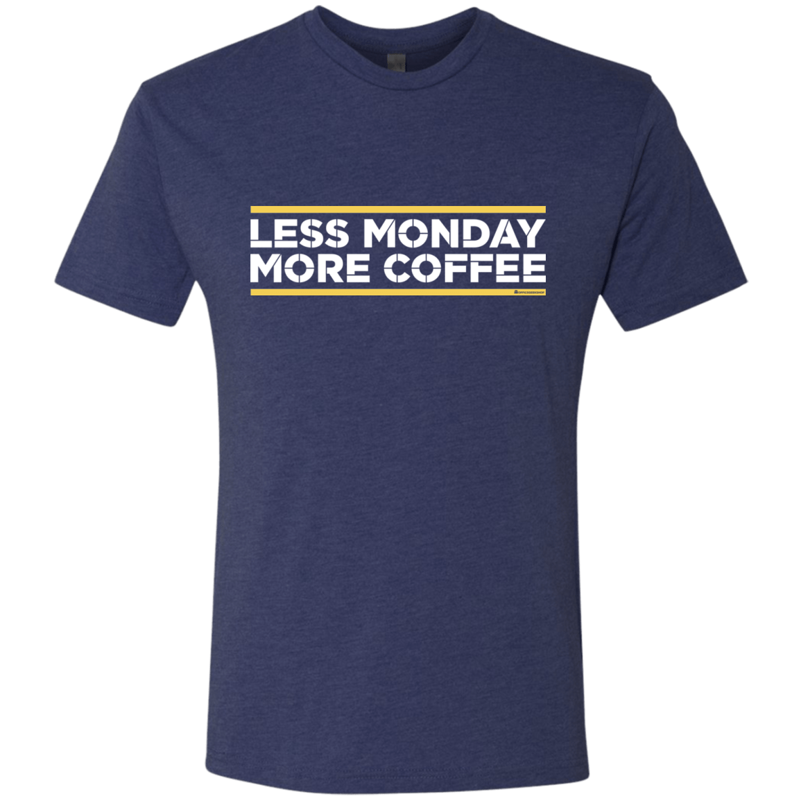 T-Shirts Vintage Navy / Small Less Monday More Coffee Men's Triblend T-Shirt