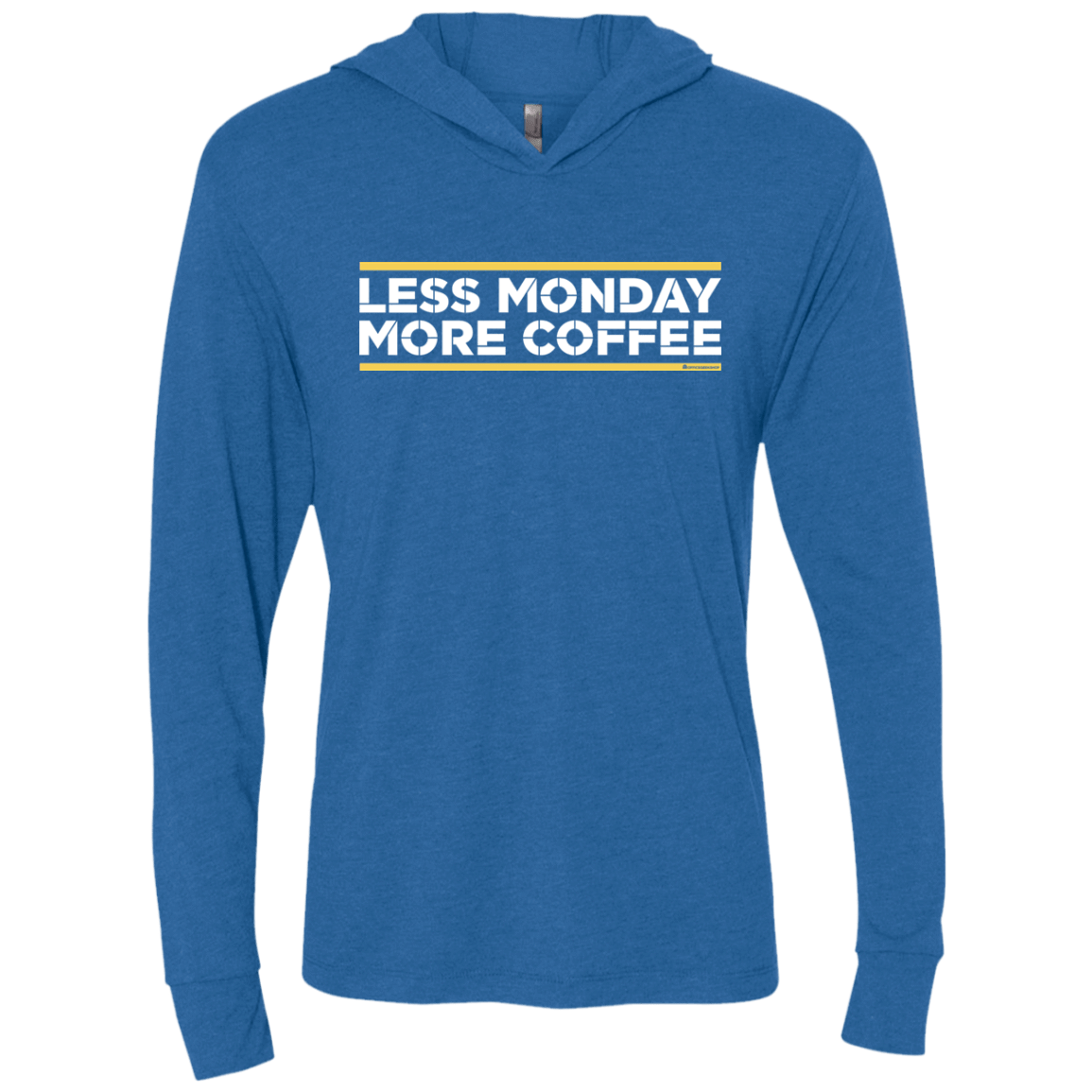 T-Shirts Vintage Royal / X-Small Less Monday More Coffee Triblend Long Sleeve Hoodie Tee
