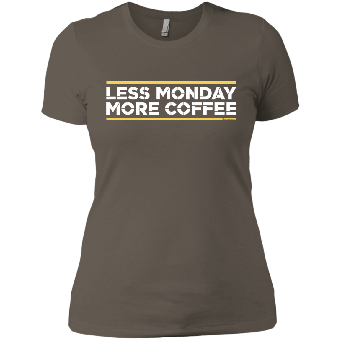 T-Shirts Warm Grey / X-Small Less Monday More Coffee Women's Premium T-Shirt