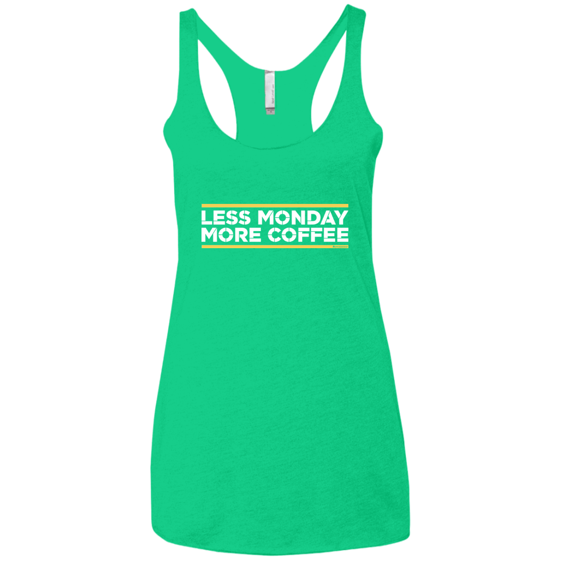T-Shirts Envy / X-Small Less Monday More Coffee Women's Triblend Racerback Tank