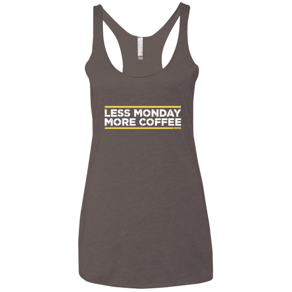 T-Shirts Macchiato / X-Small Less Monday More Coffee Women's Triblend Racerback Tank