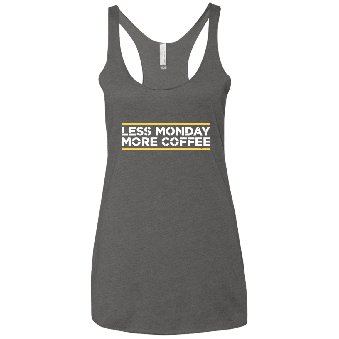 T-Shirts Premium Heather / X-Small Less Monday More Coffee Women's Triblend Racerback Tank