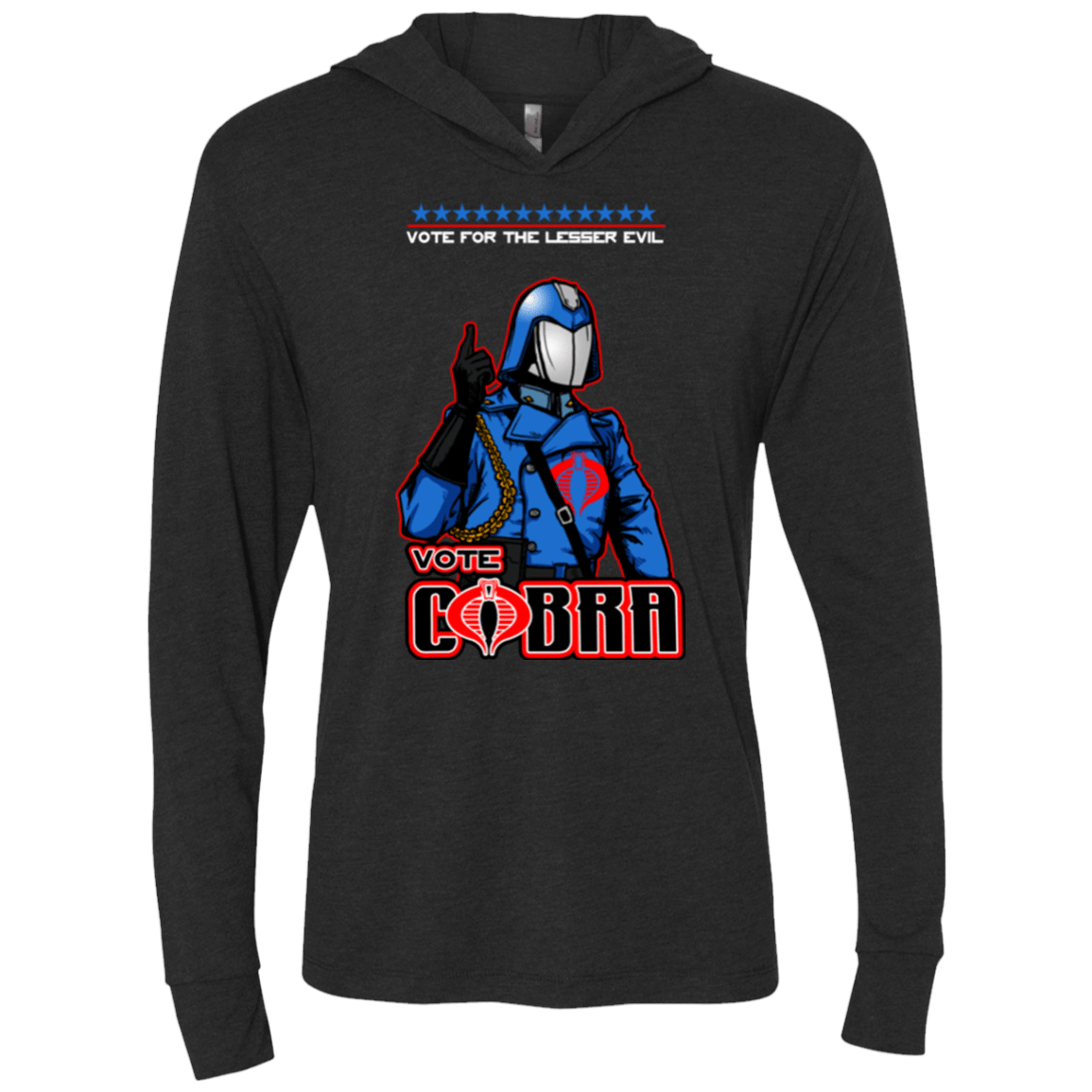 T-Shirts Vintage Black / X-Small Lesser Evil Triblend Long Sleeve Hoodie Tee