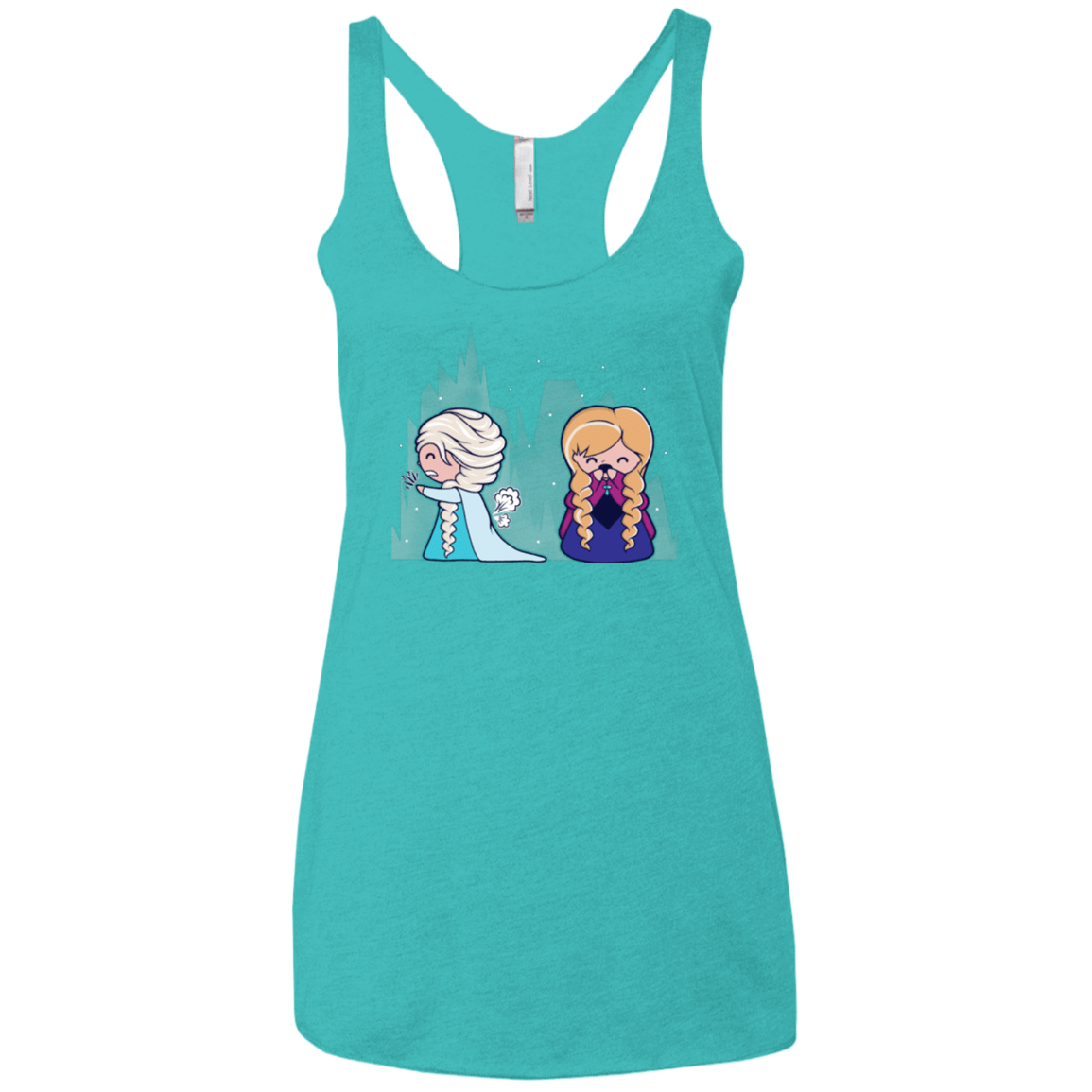 T-Shirts Tahiti Blue / X-Small Let it Go fart Women's Triblend Racerback Tank