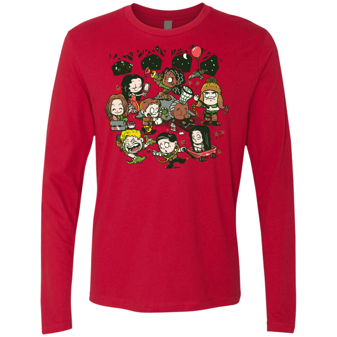 T-Shirts Red / Small Let's Catch Fireflies Men's Premium Long Sleeve