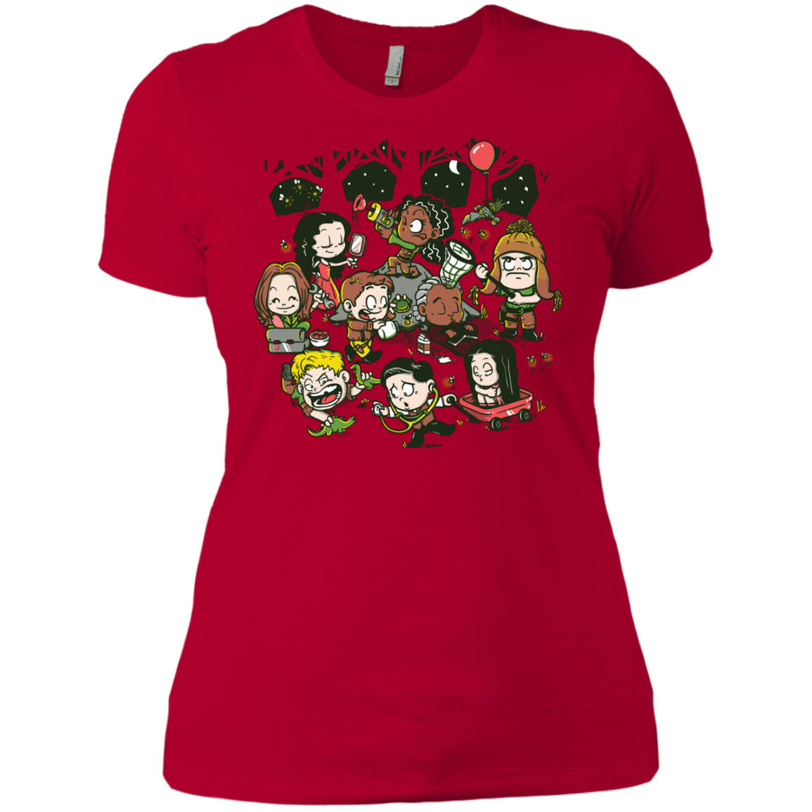 T-Shirts Red / X-Small Let's Catch Fireflies Women's Premium T-Shirt