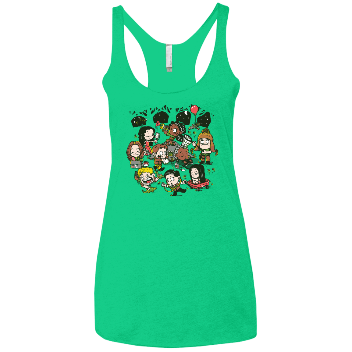 T-Shirts Envy / X-Small Let's Catch Fireflies Women's Triblend Racerback Tank
