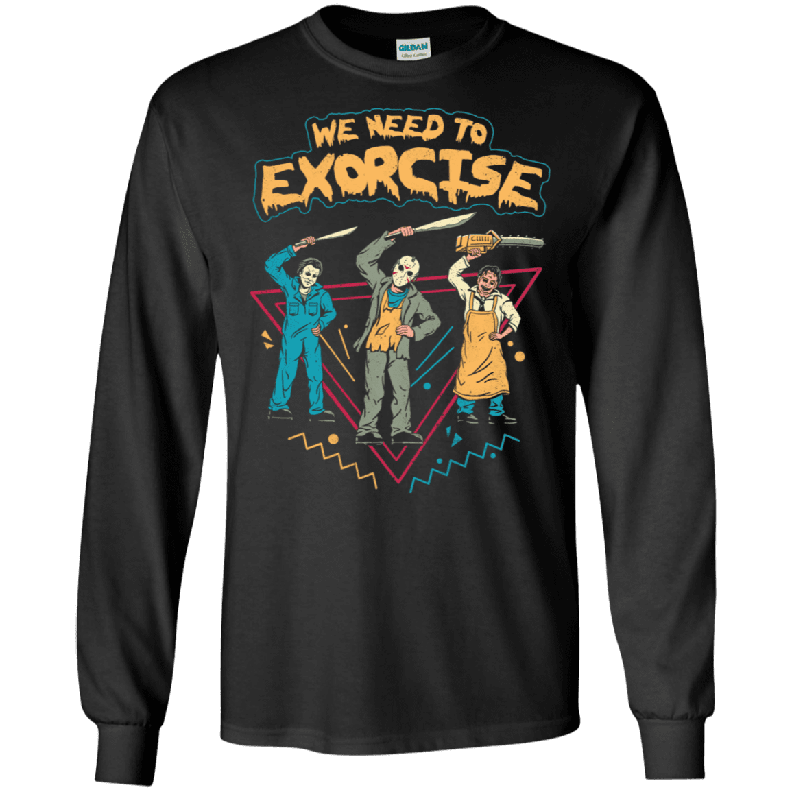 T-Shirts Black / S Let's Exorcise Men's Long Sleeve T-Shirt