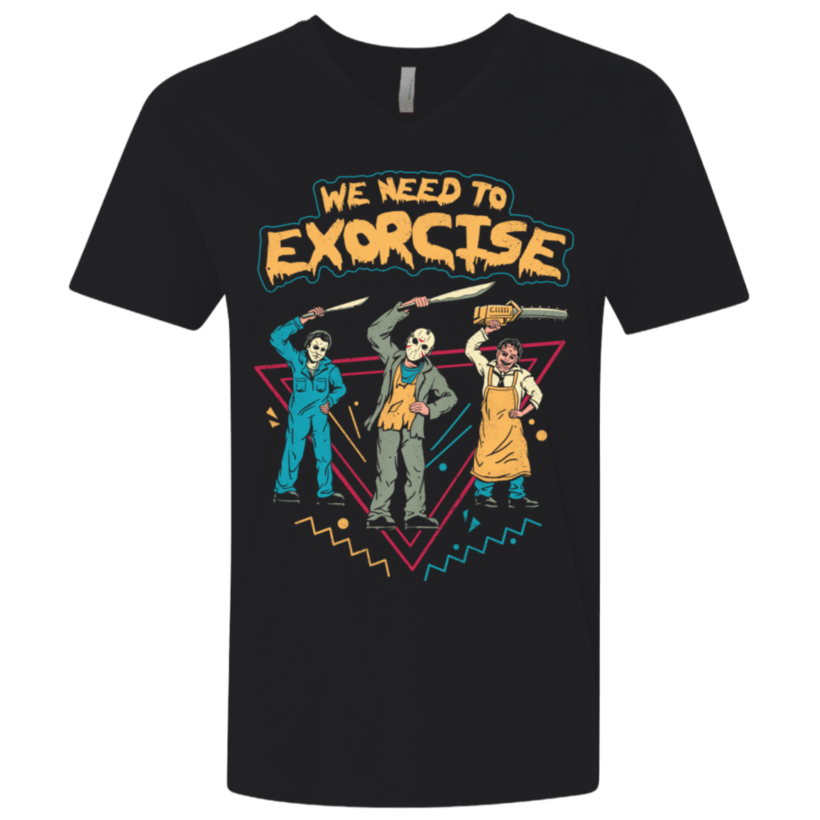 T-Shirts Black / X-Small Let's Exorcise Men's Premium V-Neck