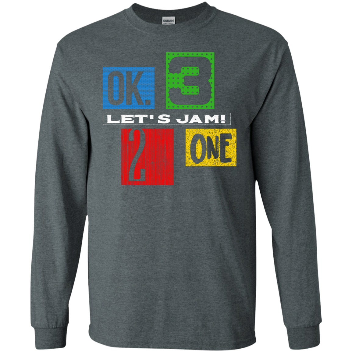 T-Shirts Dark Heather / S Let's Jam Men's Long Sleeve T-Shirt