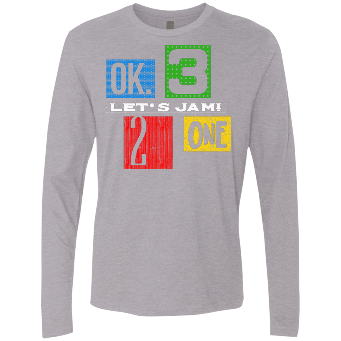 T-Shirts Heather Grey / S Let's Jam Men's Premium Long Sleeve