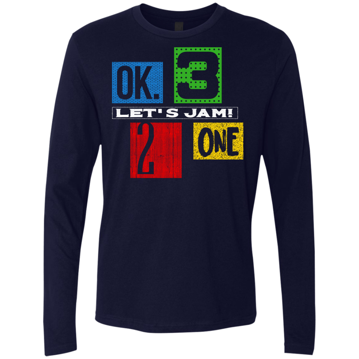 T-Shirts Midnight Navy / S Let's Jam Men's Premium Long Sleeve