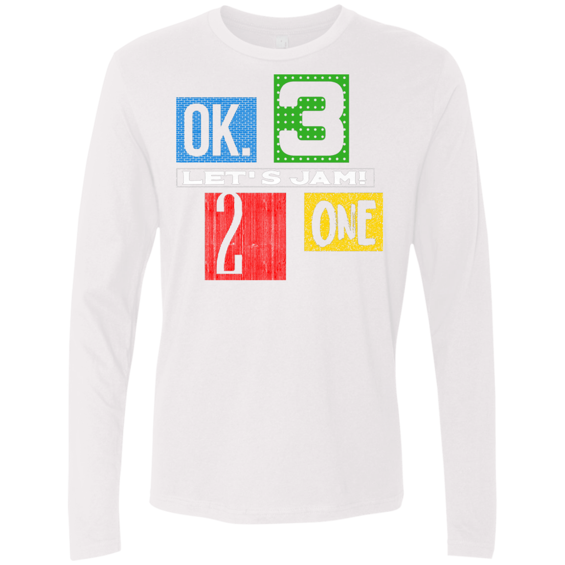 T-Shirts White / S Let's Jam Men's Premium Long Sleeve