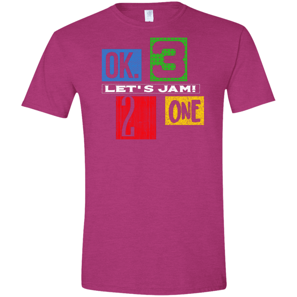 T-Shirts Antique Heliconia / S Let's Jam Men's Semi-Fitted Softstyle