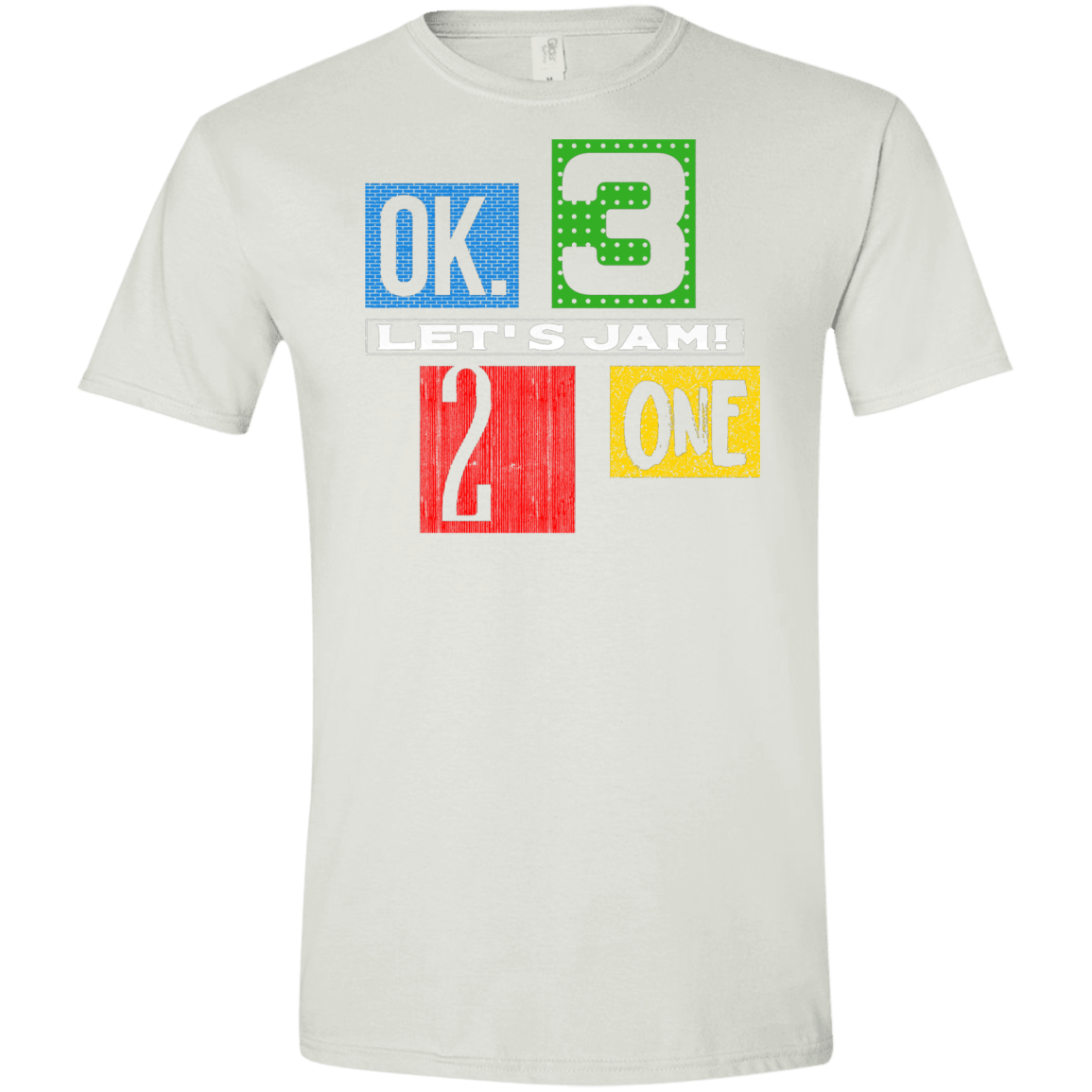 T-Shirts White / X-Small Let's Jam Men's Semi-Fitted Softstyle