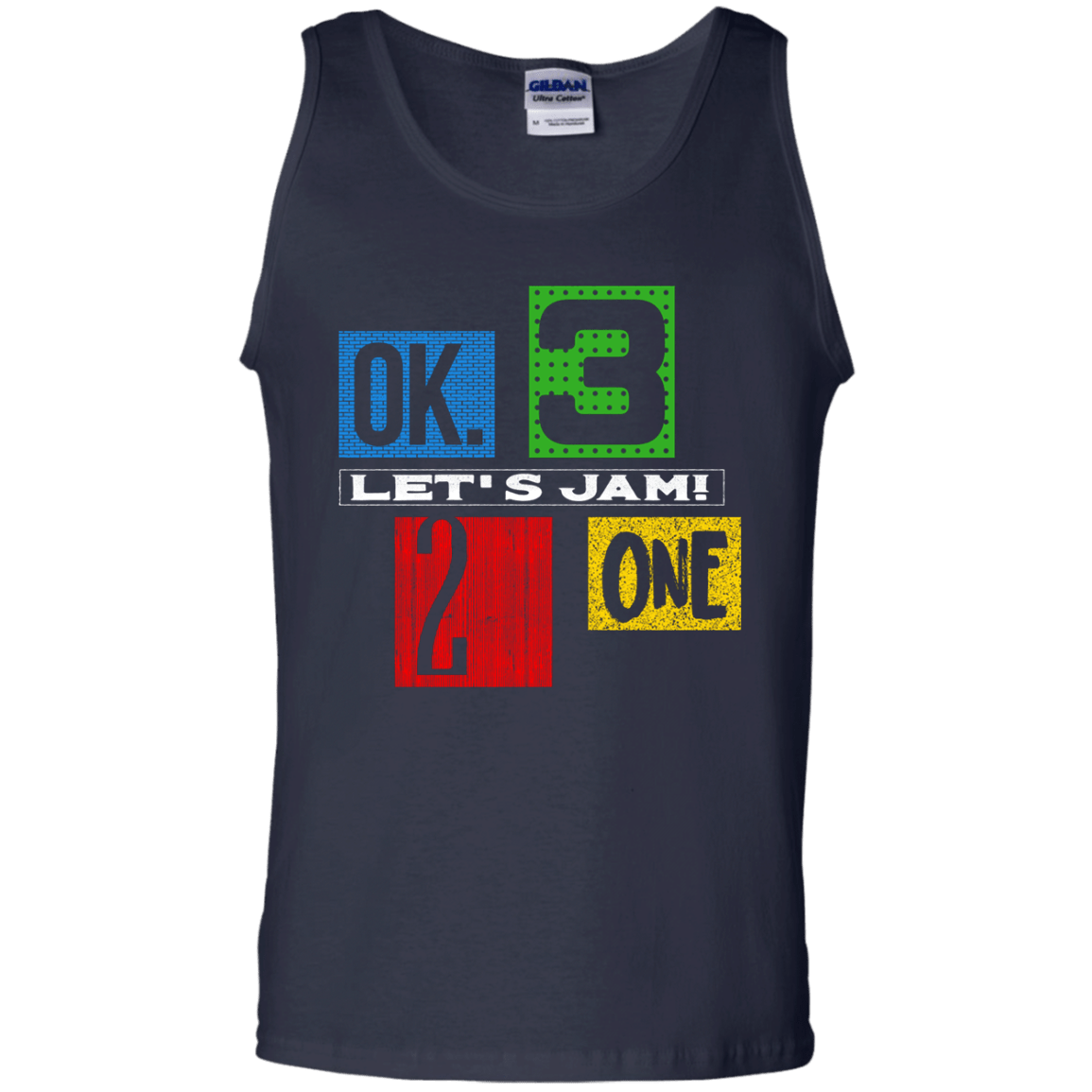 T-Shirts Navy / S Let's Jam Men's Tank Top