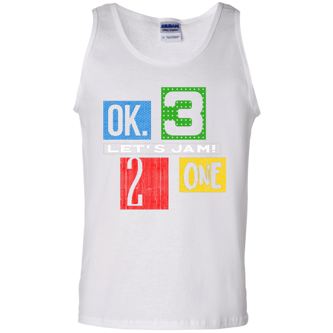 T-Shirts White / S Let's Jam Men's Tank Top