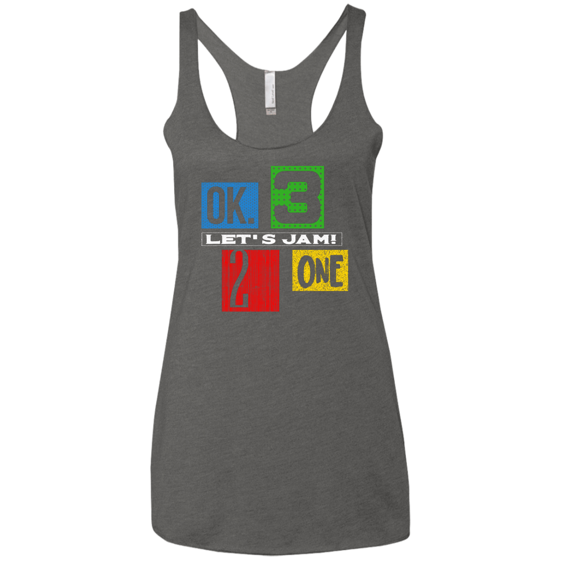 T-Shirts Premium Heather / X-Small Let's Jam Women's Triblend Racerback Tank