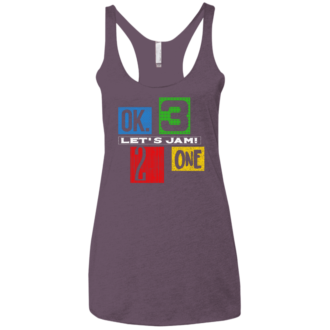 T-Shirts Vintage Purple / X-Small Let's Jam Women's Triblend Racerback Tank