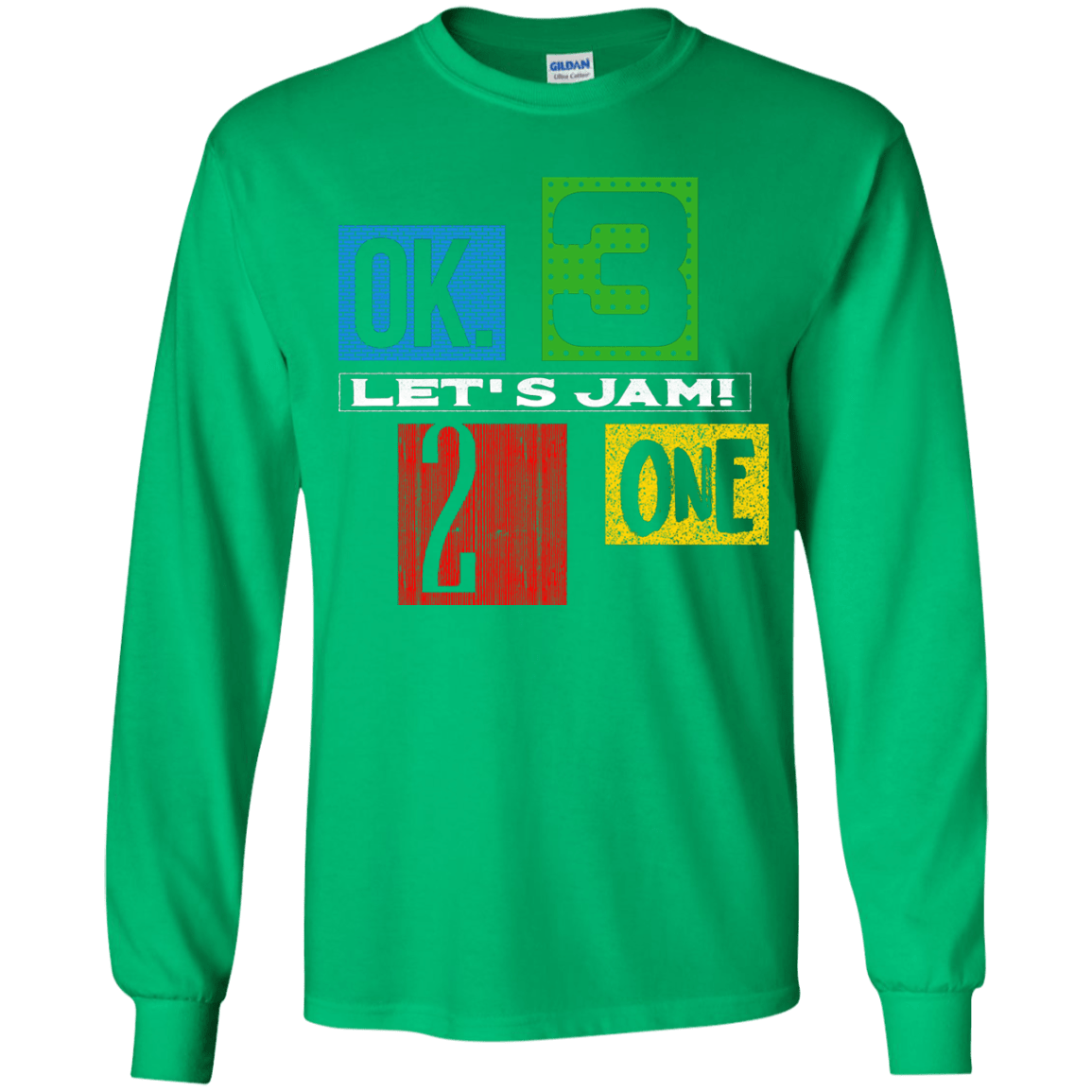 T-Shirts Irish Green / YS Let's Jam Youth Long Sleeve T-Shirt