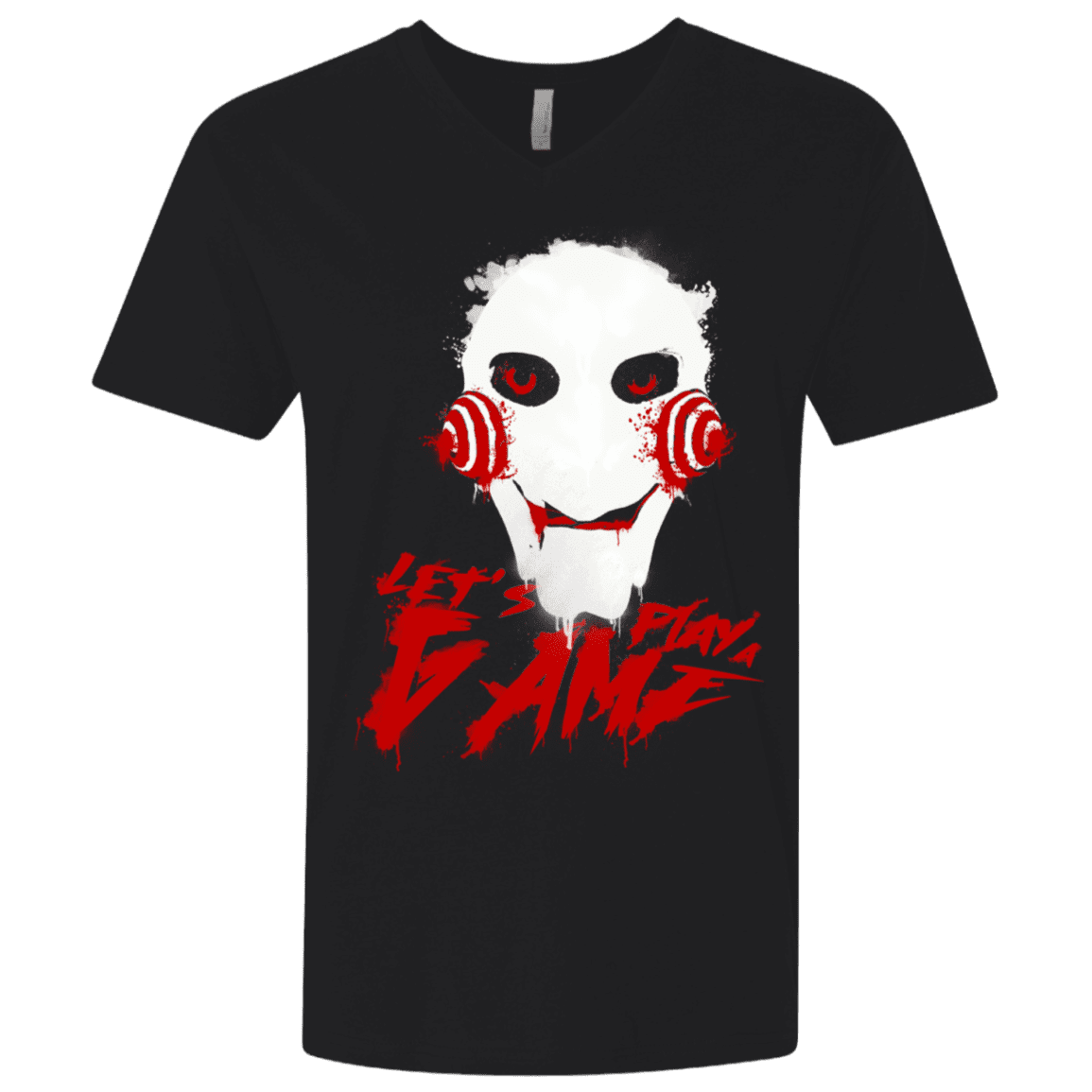 T-Shirts Black / X-Small Let's Play A Game Men's Premium V-Neck