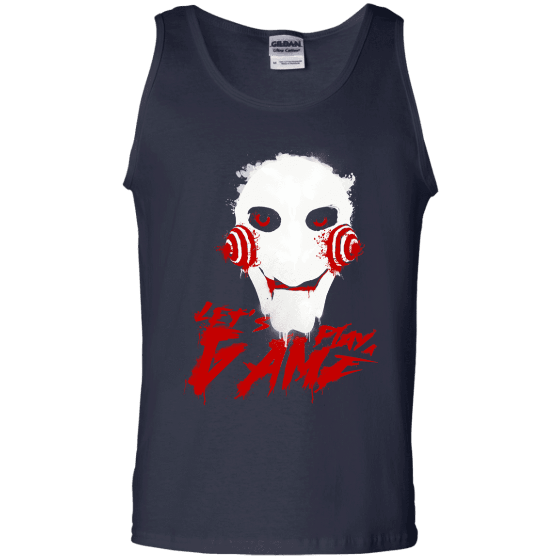 T-Shirts Navy / S Let's Play A Game Men's Tank Top