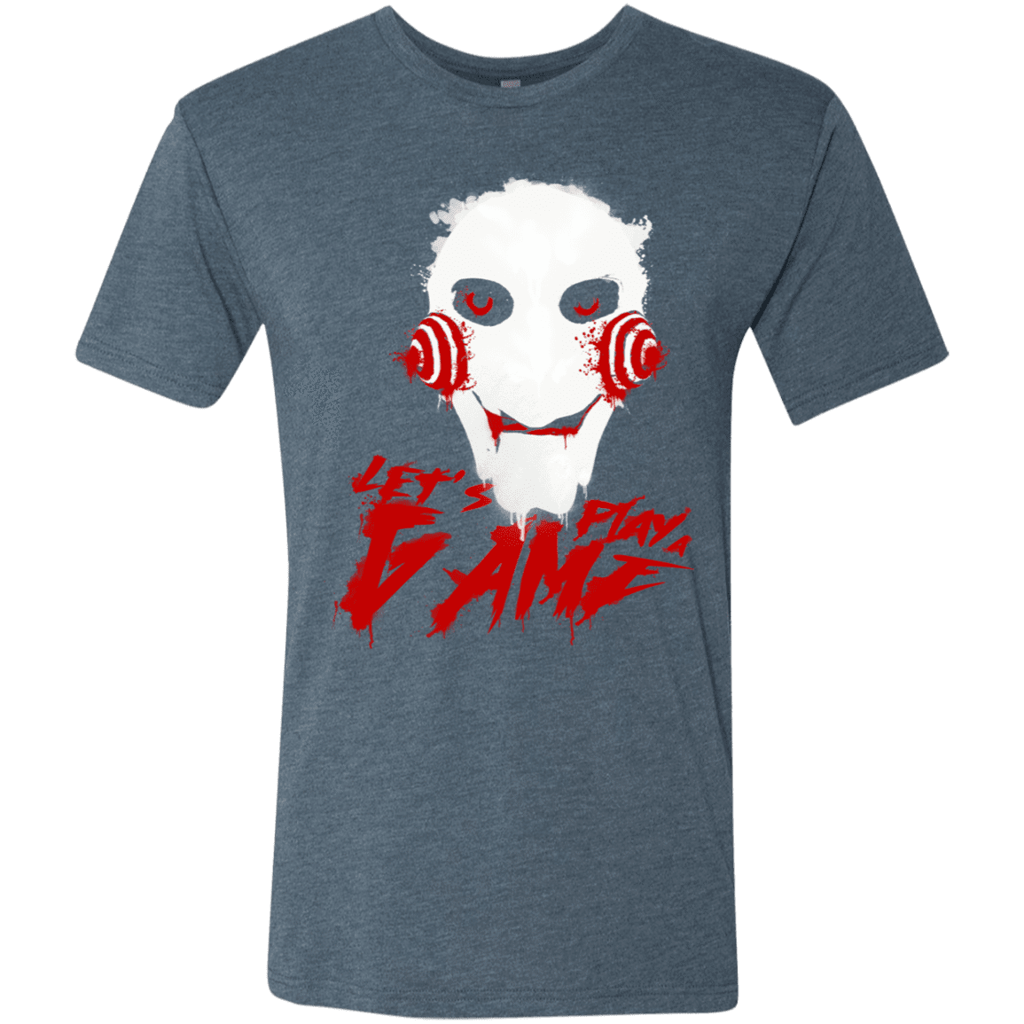 T-Shirts Indigo / S Let's Play A Game Men's Triblend T-Shirt