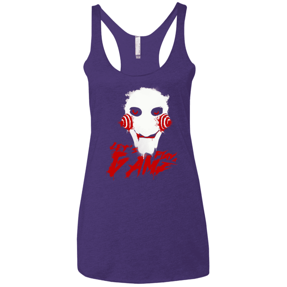 T-Shirts Purple Rush / X-Small Let's Play A Game Women's Triblend Racerback Tank