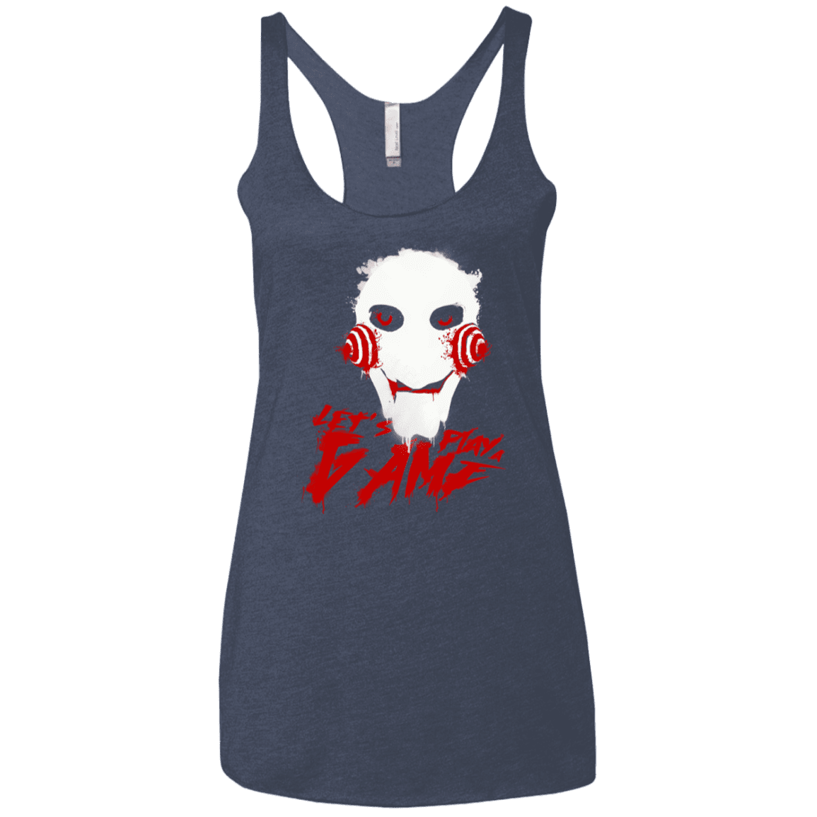 T-Shirts Vintage Navy / X-Small Let's Play A Game Women's Triblend Racerback Tank