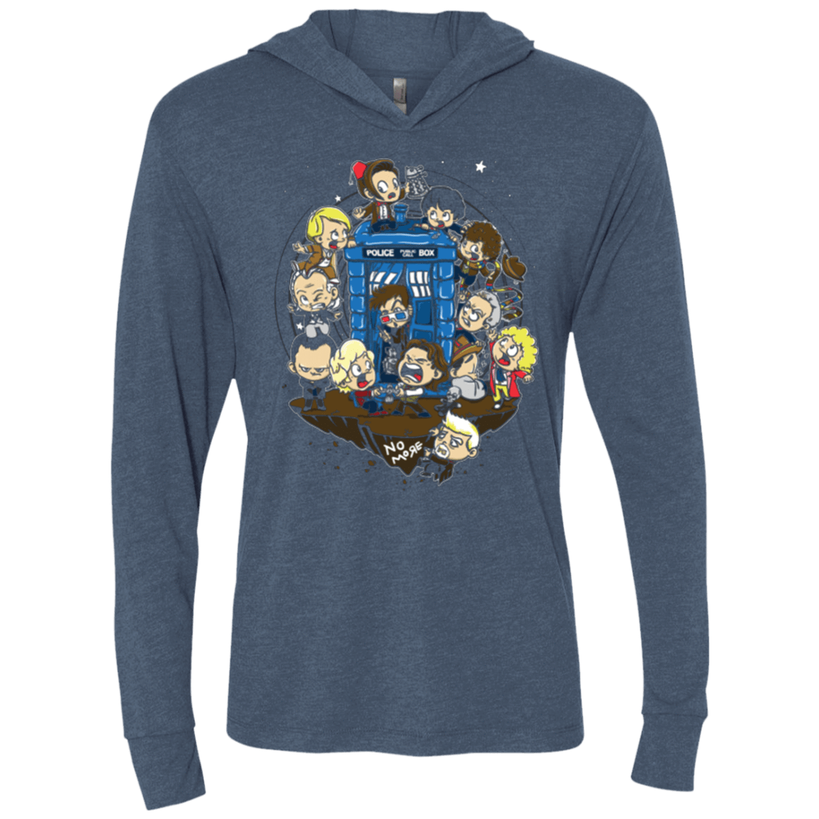 T-Shirts Indigo / X-Small Let's Play Doctor Triblend Long Sleeve Hoodie Tee