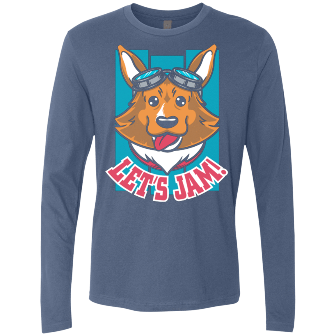 T-Shirts Indigo / Small Lets Jam (2) Men's Premium Long Sleeve