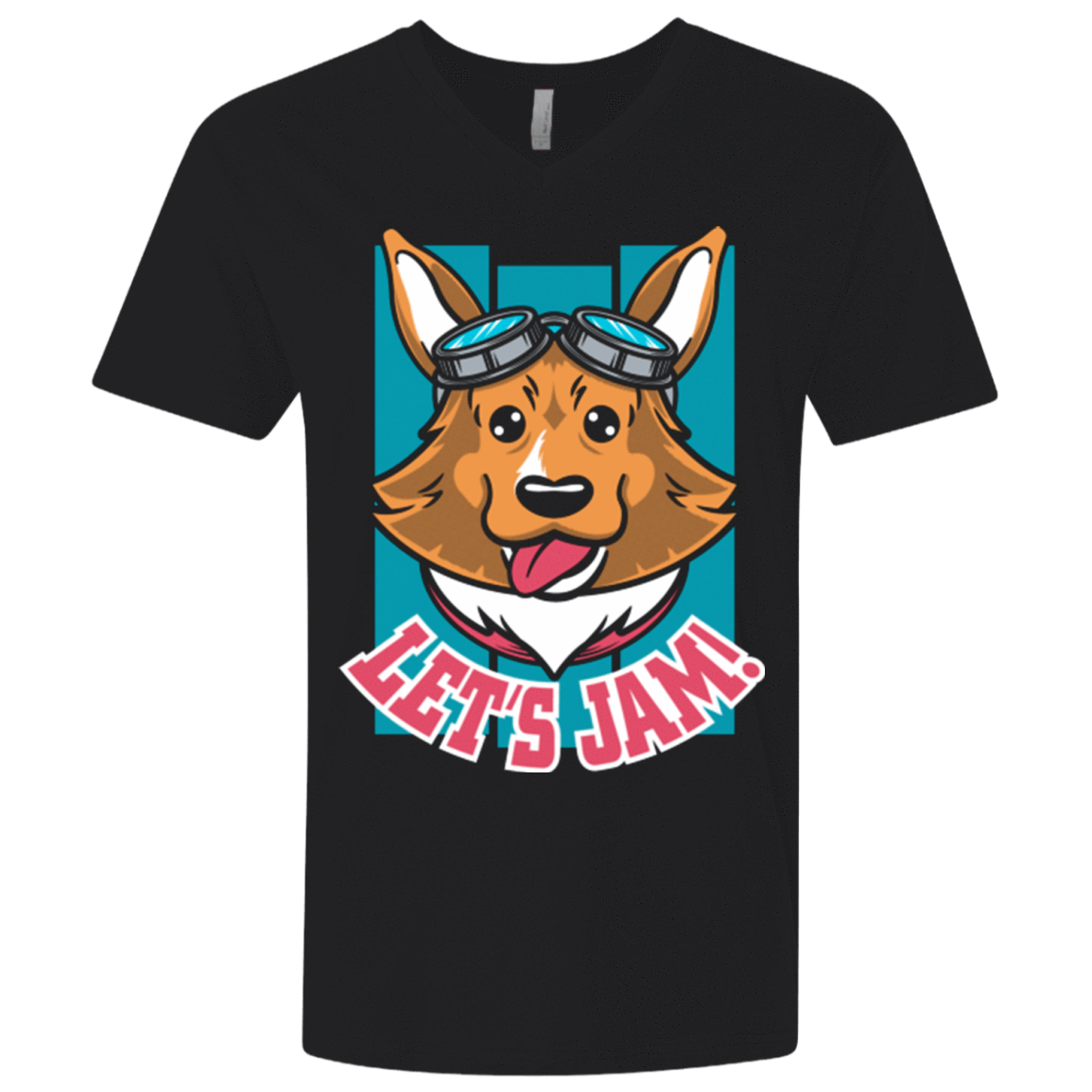 T-Shirts Black / X-Small Lets Jam (2) Men's Premium V-Neck