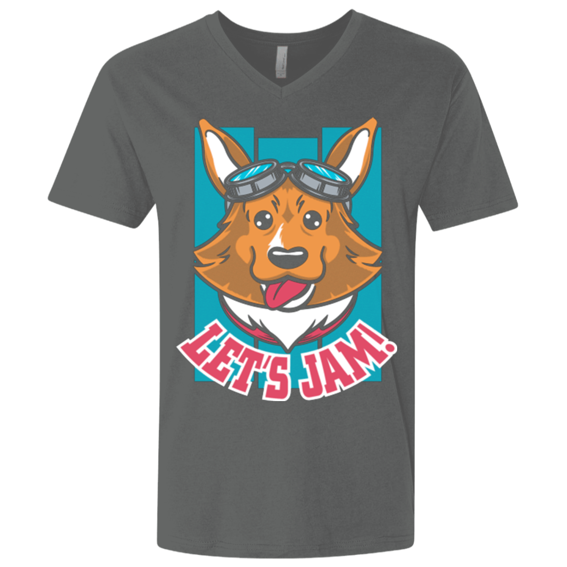 T-Shirts Heavy Metal / X-Small Lets Jam (2) Men's Premium V-Neck