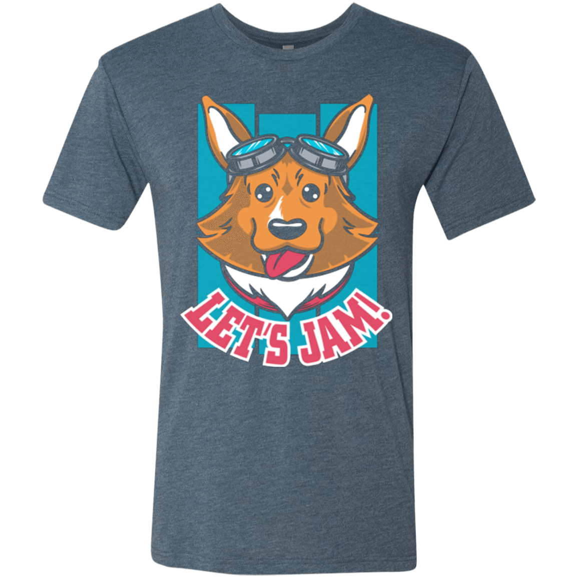 T-Shirts Indigo / Small Lets Jam (2) Men's Triblend T-Shirt