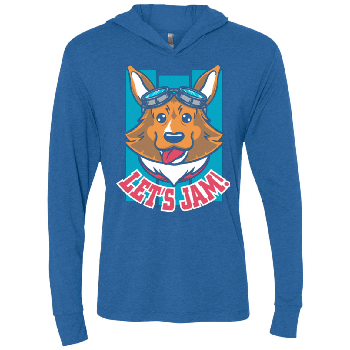 Lets Jam (2) Triblend Long Sleeve Hoodie Tee