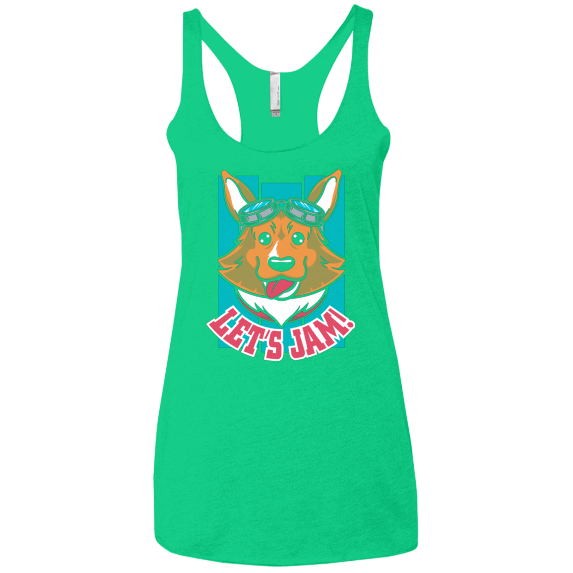 T-Shirts Envy / X-Small Lets Jam (2) Women's Triblend Racerback Tank
