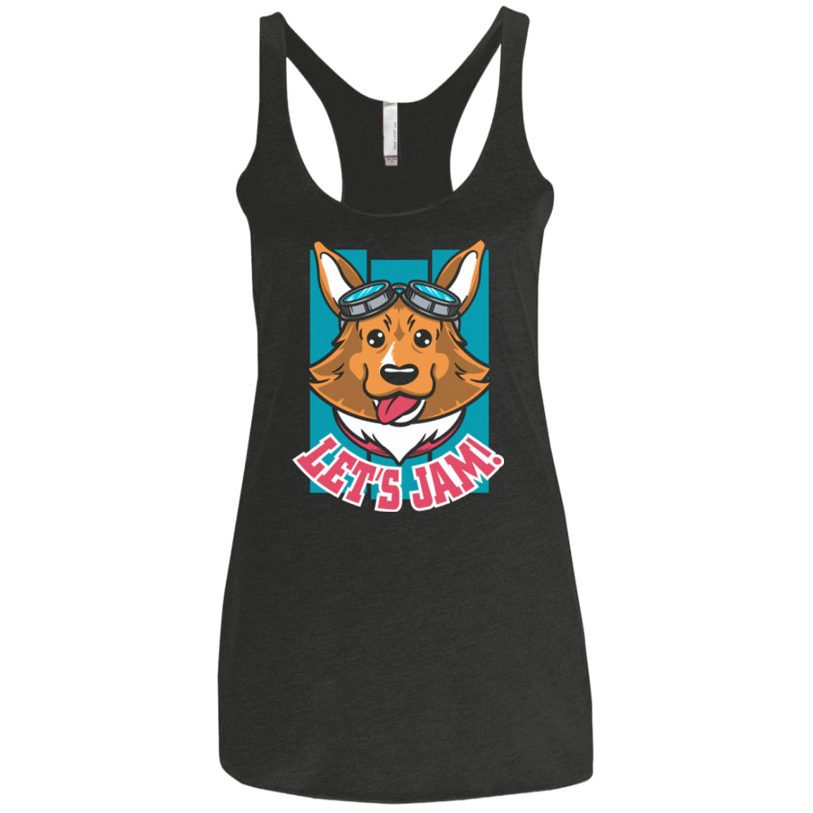 T-Shirts Vintage Black / X-Small Lets Jam (2) Women's Triblend Racerback Tank