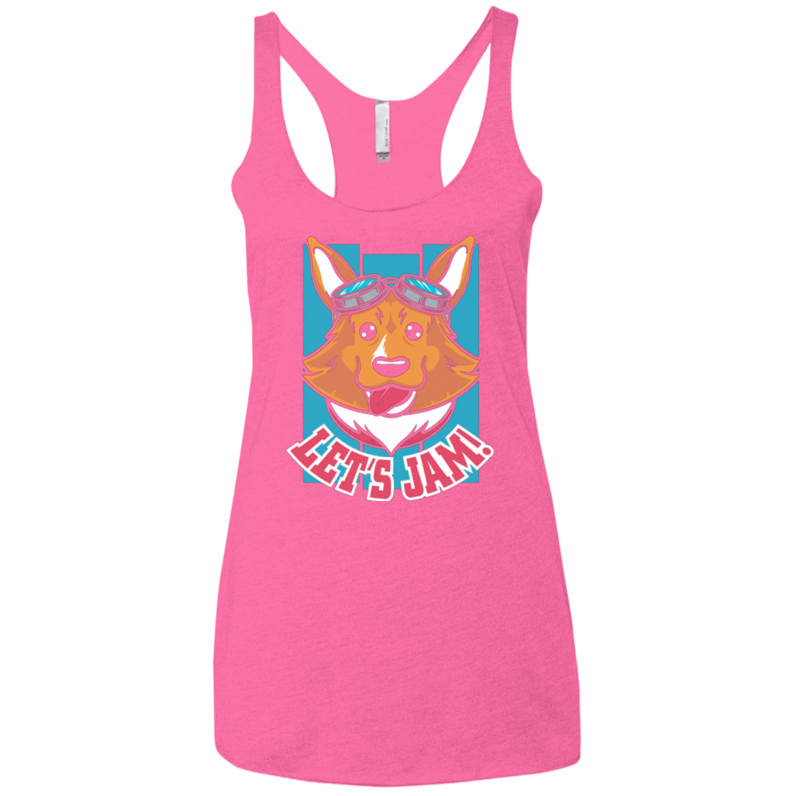 T-Shirts Vintage Pink / X-Small Lets Jam (2) Women's Triblend Racerback Tank