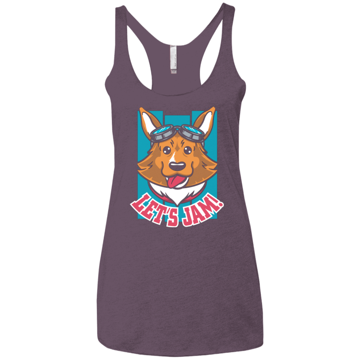 T-Shirts Vintage Purple / X-Small Lets Jam (2) Women's Triblend Racerback Tank