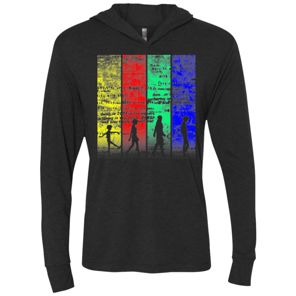 T-Shirts Vintage Black / X-Small Lets jam Triblend Long Sleeve Hoodie Tee