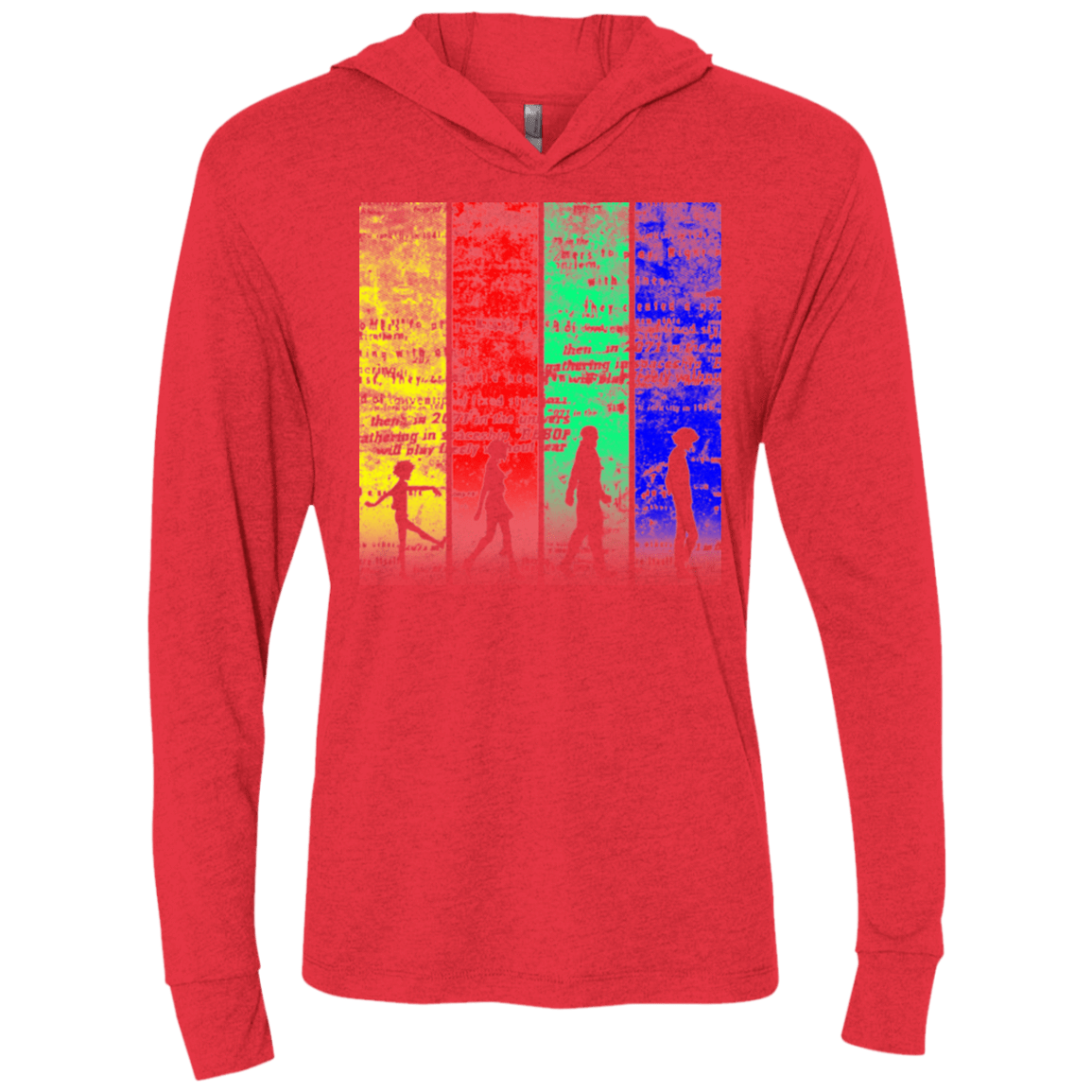 T-Shirts Vintage Red / X-Small Lets jam Triblend Long Sleeve Hoodie Tee