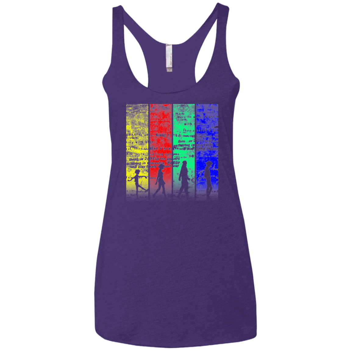T-Shirts Purple / X-Small Lets jam Women's Triblend Racerback Tank