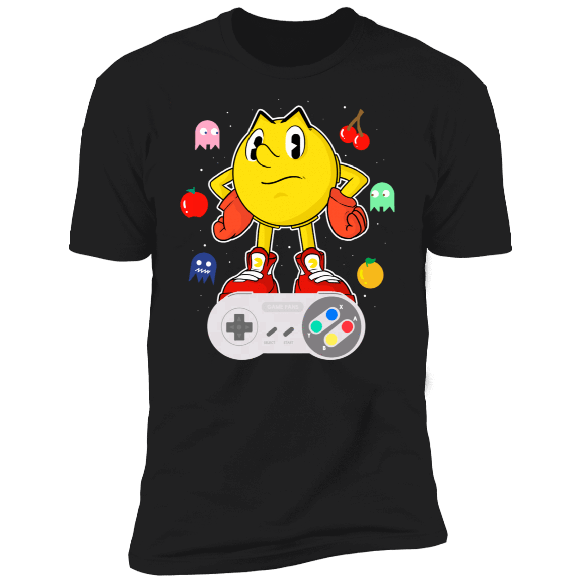 T-Shirts Black / X-Small Lever Pac-Man Men's Premium T-Shirt
