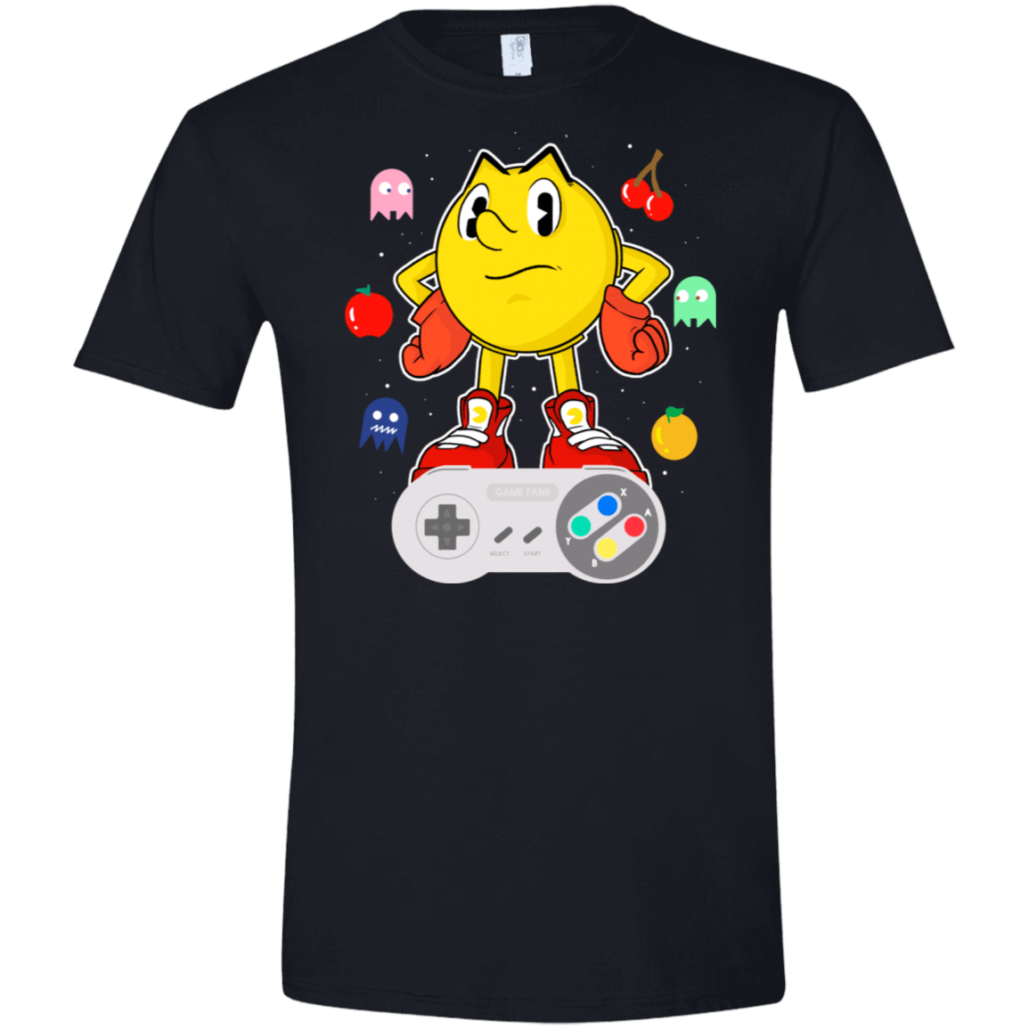 T-Shirts Black / S Lever Pac-Man Men's Semi-Fitted Softstyle